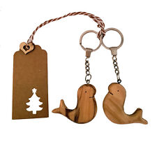 2 Pièce Bois Porte-Clés Poissons Delphine Dauphin Robben