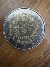 pièce de 2 euros  50 ANS TRAITÉ DE L'ÉLYSÉE 1963-2013