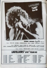 Publicité advert concert advertising BERNARD LAVILLIERS 1980 tournée française