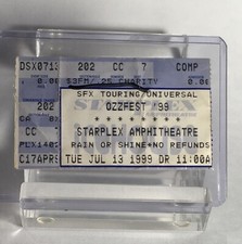 Ozzfest 4 1999 Concert Ticket Stub Black Sabbath Slayer Deftones Make Offer