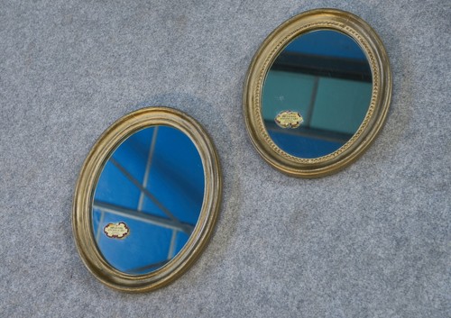 Paire miroirs ovales - de,