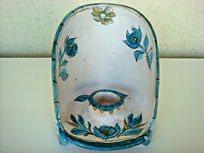 ANCIEN BOUGEOIR EN TERRE CUITE PEINT À LA MAIN