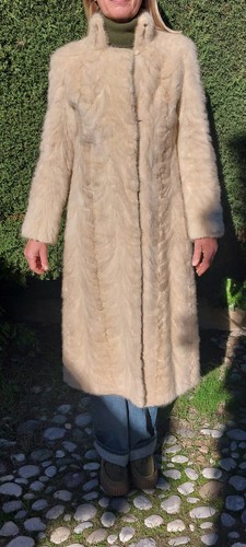 Manteau fourrure vison blanc - manteau,