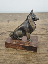 Ancien chien bronze sur - ancien,