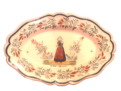 Plat ancien faïence hr - ancien, en