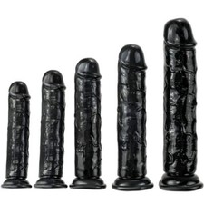 Gode-Black-Unisex-Plug-Anal-Ventouse-Grand-Pénis-Énorme-Realiste-sex-Dildo
