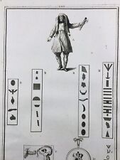 Juif tenant le Mezuzoth 1789 Mezouza Talisman Pulleyar Indiens Rare Gravure