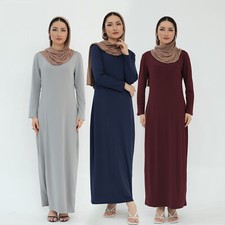 Robe Intérieure Musulmane Modeste Femme Kaftan Dubaï Abaya Caftan Islamique Maxi