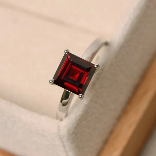 Bague fiançailles grenat - bague, de