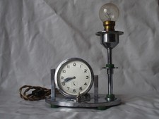 LAMPE REVEIL METAL ARGENT /PERIODE ART DECO