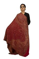 Femmes Bordeaux Kashmiri Laine