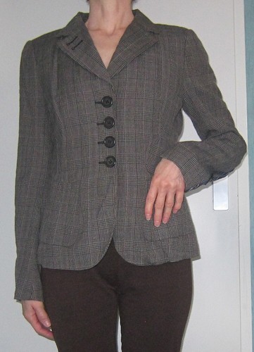 Veste tailleur rayée - , gris