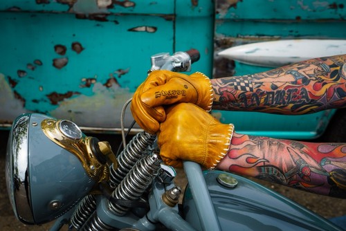 Gants moto cuir - moto,