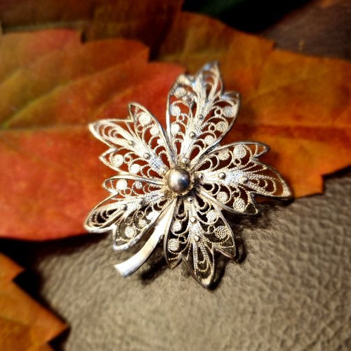 Broche vintage feuille - vintage,