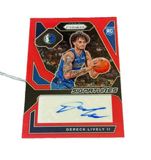 Dereck Lively II 2023 Prizm Rookie Signatures Rookie Signature Red /99