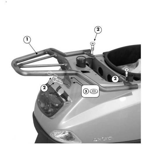 Porte bagages chrome givi - porte-bagages,