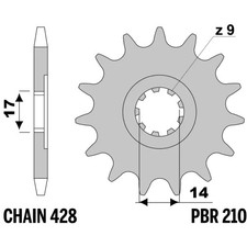 Pignon Cagiva Prima 50 CC 1992
