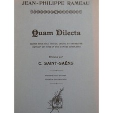 RAMEAU Jean-Philippe Quam Dilecta Motet Chant Piano