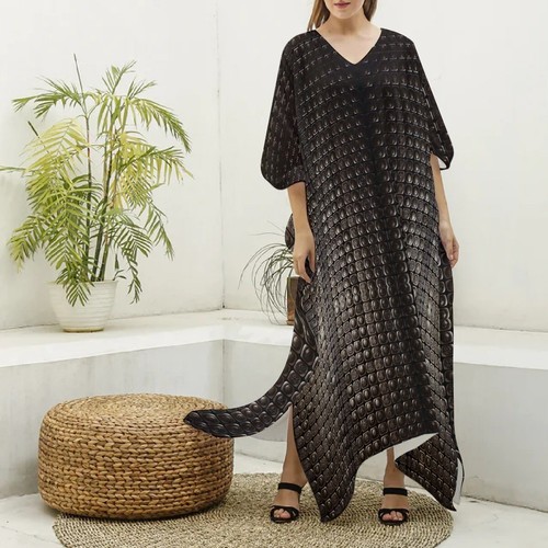 Ombré gray caftan satin - ombré,