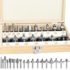 18 Pièces Fraise à Tige de 6 mm, Pour Bois Pour Défonceuse 6 mm avec coffret