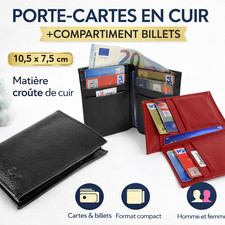 Porte-cartes cuir avec