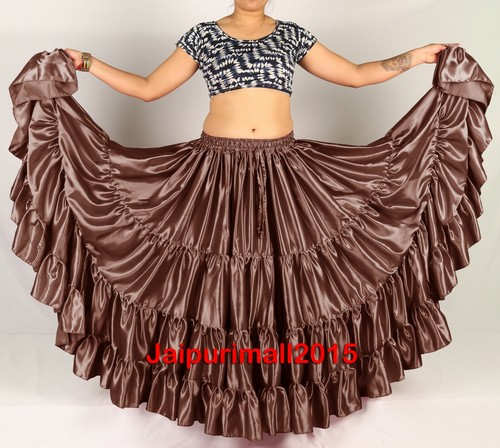 Brown satin yard skirt 4 - yard,