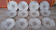12 assiettes à dessert en porcelaine décors floraux SELTMANN  WEIDEN Bavaria