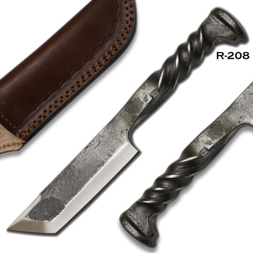 Twisted railroad spike - twisted, carbon