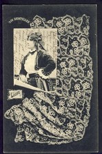 Carte Postale Ancienne BERGERET FRANCE LUXEUIL les BAINS DENTELLES  LACE MAKING