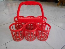 Porte Bouteilles VINTAGE  ROUGE Panier à Bouteilles pour 6