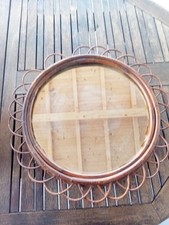 Miroir Bambou Rotin Vintage