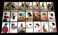 BAIGNEUSE ART DECO FEMME GARCONNE MISS PIN-UP MODE ANNEES FOLLES LOT 21 CPA A65