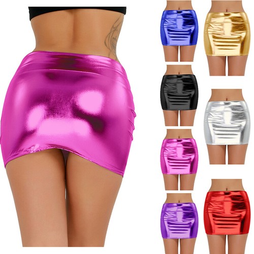 Women shiny metallic short - women's,