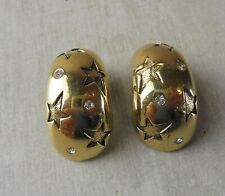 Ancienne grosse paire de boucles d'oreilles, Pierre Lang, vintage