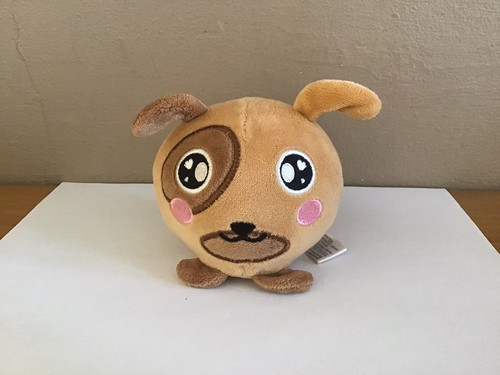 Peluche boule chien beige
