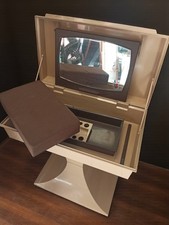 Coiffeuse vintage Flair années 1970 complète, ancien meuble rétro d’occasion