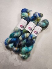 Fil De Laine En Kid Mohair Teint À La Main, Poids Dentelle, 50G, ECHOES BELOW