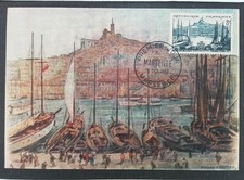 MARSEILLE 	FRANCE 1955 CARTE MAXIMUM  1er Jour FDC 558