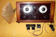 Poste artisanal TSF Superhétérodyne (N° 2),4 Lampes ersatz,écouteurs"FUNKSPRUCH"