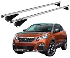 Barres de Toit Pour Peugeot 3008 De 2016- Avec Antivol Argent MENABO Balustrade