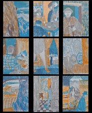 Guy BARDONE : Les Montagnards, 9 LITHOGRAPHIES originales, 1967, MOURLOT