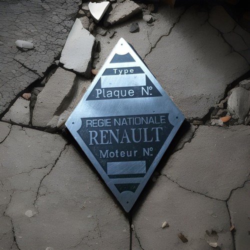 Plaque signalétique renault - plaque,