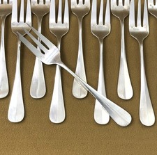 fourchette gâteau CHRISTOFLE ALFENIDE modèle BAGUETTE FIDELIO métal argenté 15cm