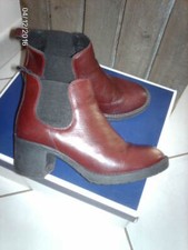 Bottines ANDRE cuir bordeaux