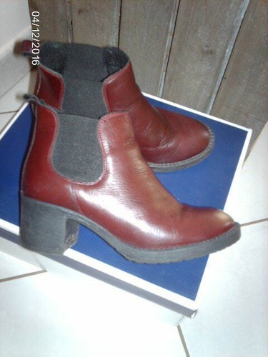 Bottines andre cuir bordeaux - andre,
