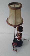 Lampe de Table Vintage Écossais Joueur Cornemuse Dans Kilt Hauteur Env. 35cm Usé