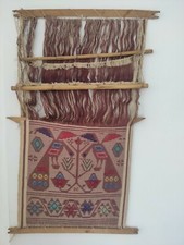 Indian Woven Canvas.Textile Art  Fiber Art Fabrics. Toile Tissé Indien. Tissus 