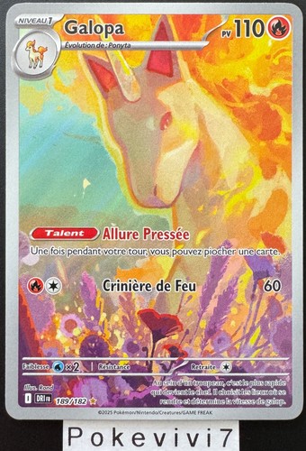 Carte pokemon galopa 189 182 - carte,