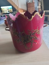 CACHE POT EN METAL SIGNE LANCEL PARIS