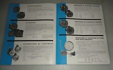 Prospectus instrument Jaeger altimètre tachymetre années 1950